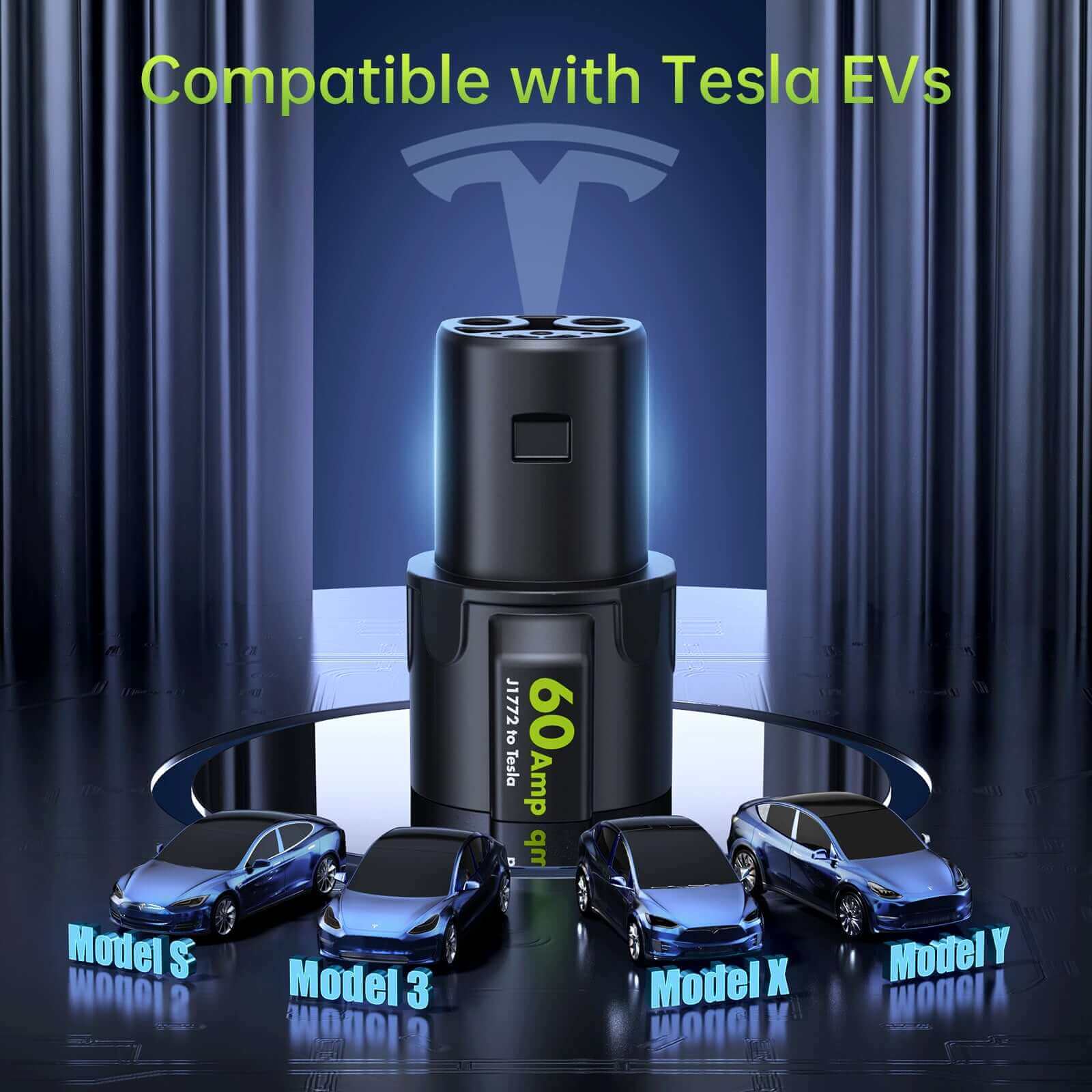 Adattatore caricabatterie Aiskooc CCS2 per Tesla Tipo 2, compatibile Adattatore caricabatterie Aiskooc CCS2 per Tesla Tipo 2, compatibile