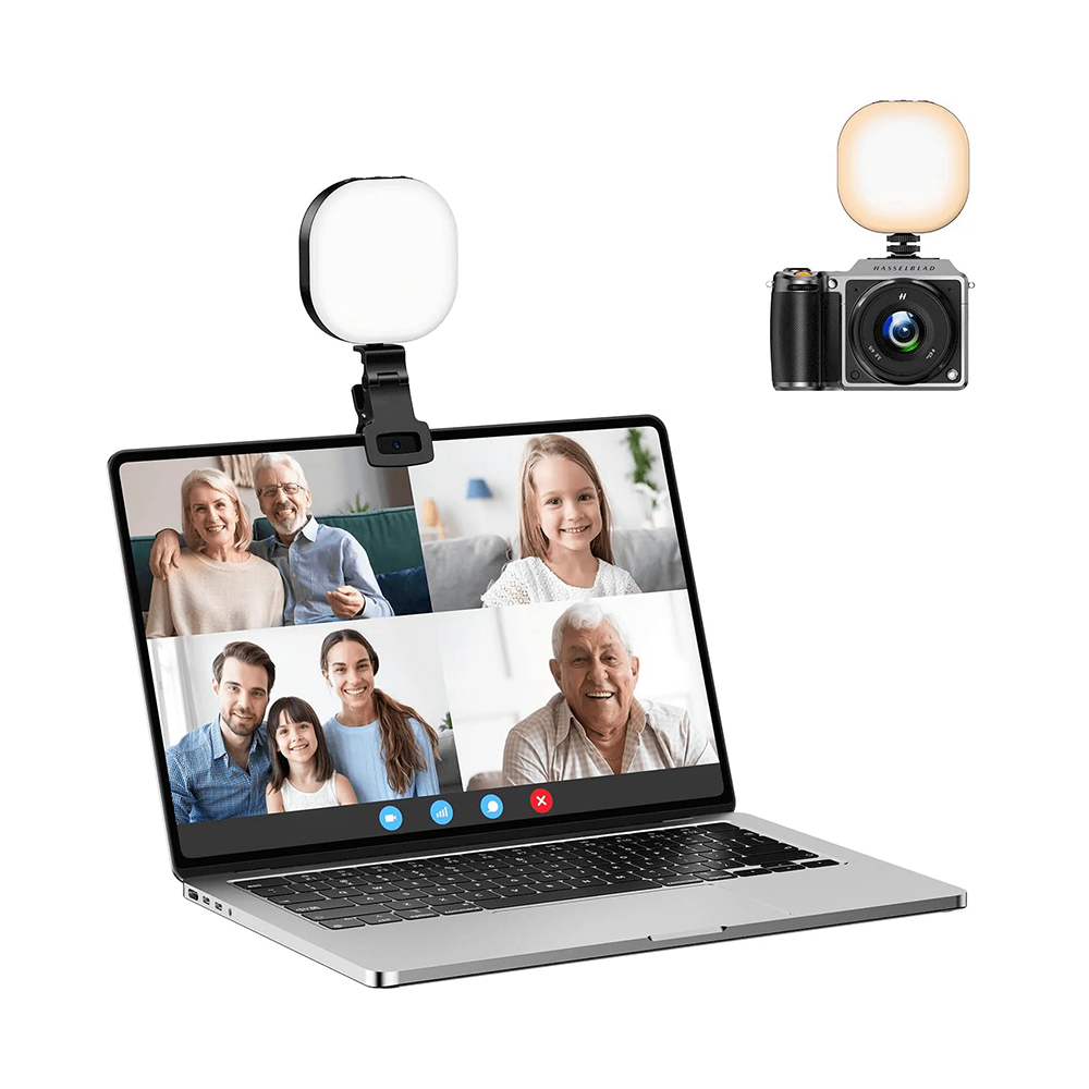 Luce LED per videocamera, mini luce per selfie per laptop, tablet e computer